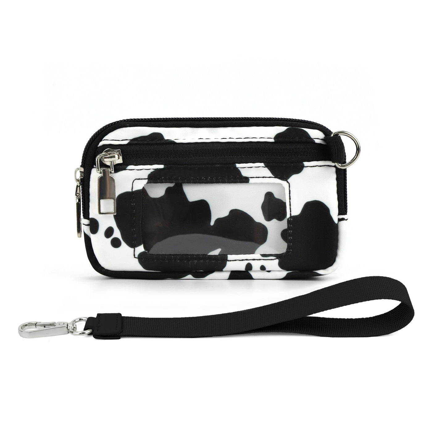 Transparent PVC Large Card Bag – Wrist Bag with Compartments for Bank Card & Change Storage, Portable Wristlet Purse