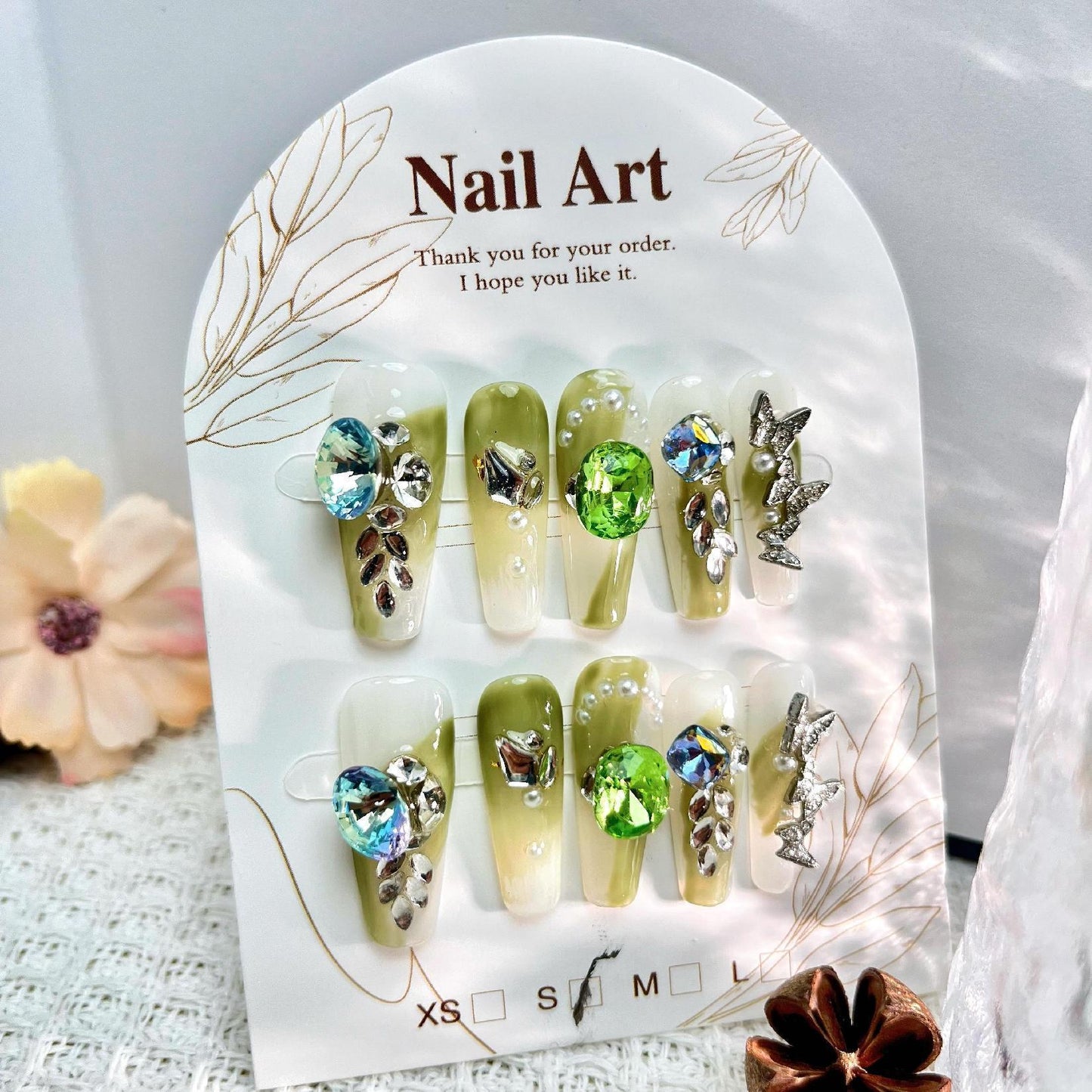 0954- Handmade press on nails fake nails removable