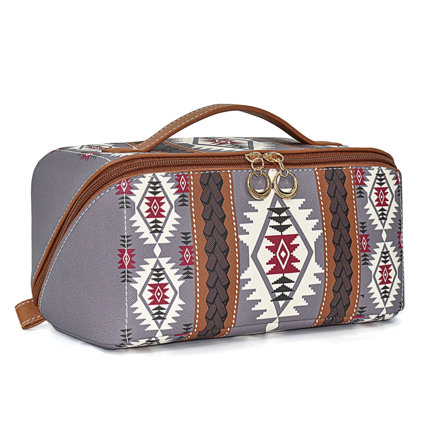 Bohemian PU cloud pillow cosmetic bag, large capacity portable cosmetic case, travel toilet bag, travel makeup bag,Makeup bag organizers,Makeup bags, small