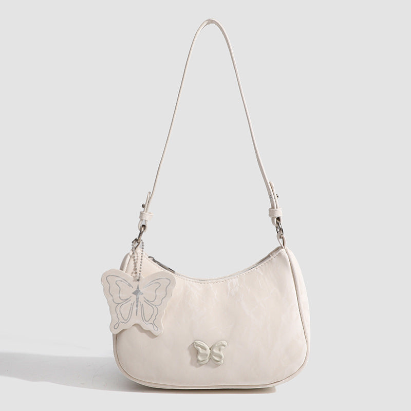 Simple Underarm Bag Women, Fashion Bow Small Square Bag Versatile Shoulder Crossbody Bag