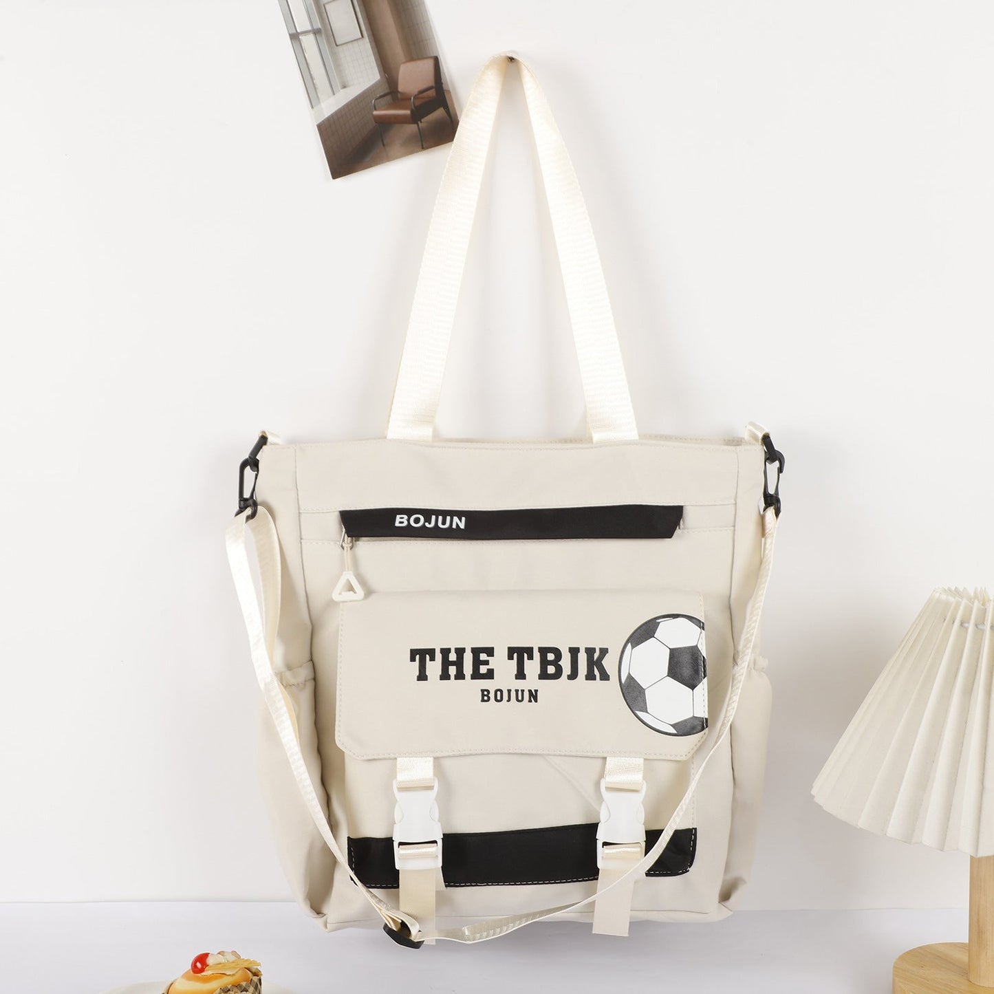 Large capacity tote bag, student cute high school tote bag, tote shoulder bag