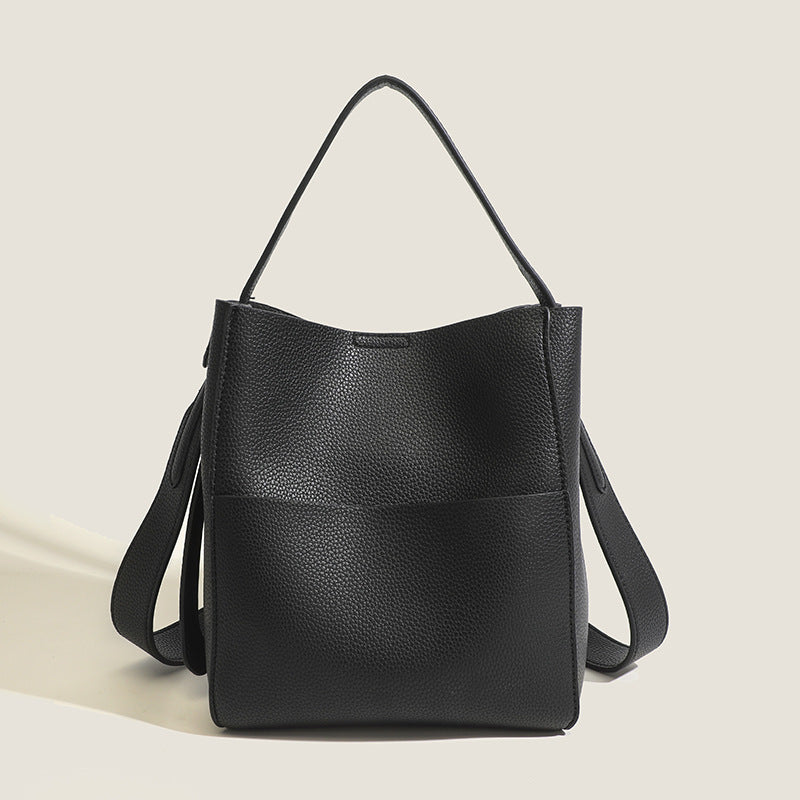 Early Autumn Women's Bag, Textured Crossbody Bucket Bag, Large Capacity Handheld Shoulder Bag