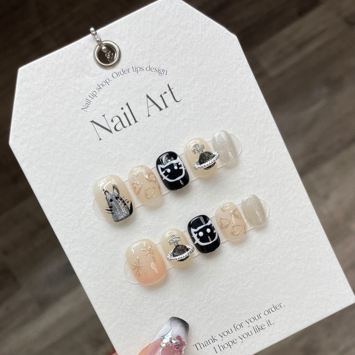 1022- Handmade press on nails fake nails removable