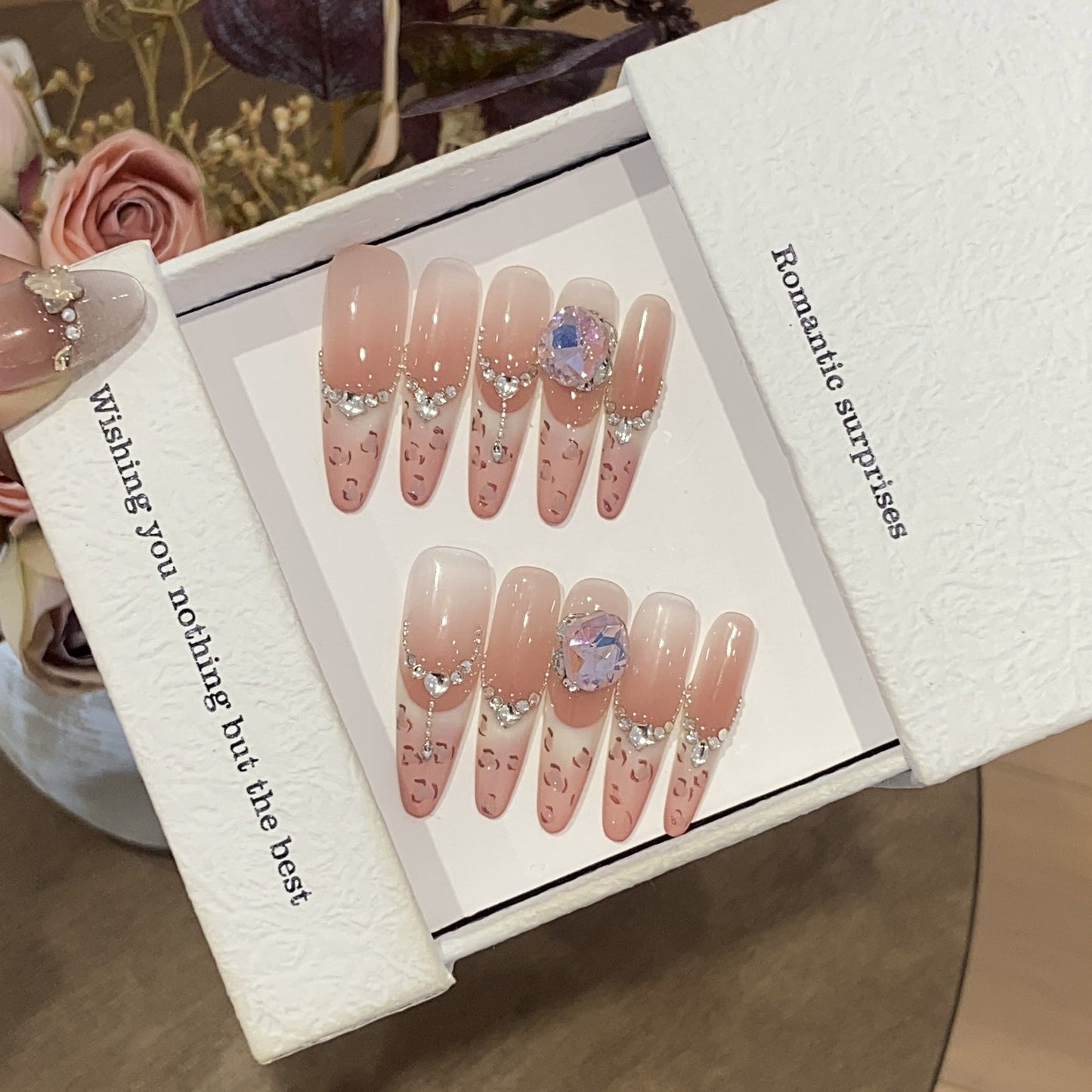 1034- Handmade press on nails fake nails removable