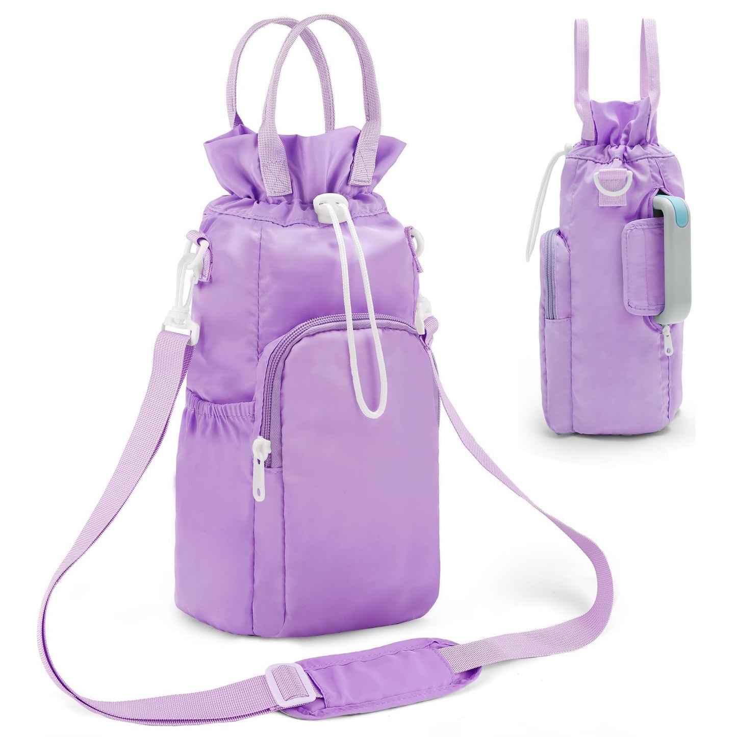 Insulated water cup cover, water cup cover Insulated ice bar kettle bag, Crossbody water cup bag with phone holder