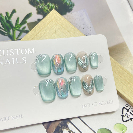 1008- Handmade press on nails fake nails removable