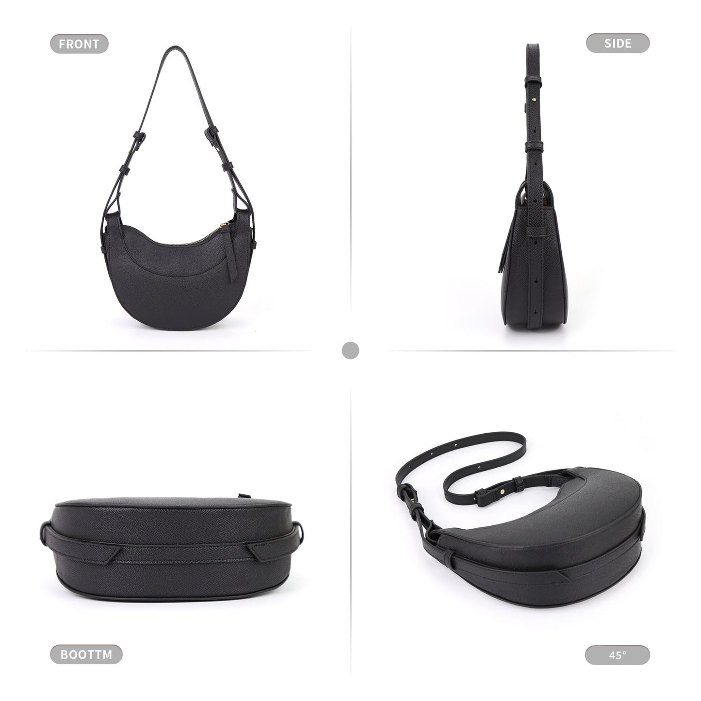 Half moon bag, adjustable shoulder strap crossbody shoulder bag for women, crescent bag, triple use shoulder bag, hobo bag for women,
