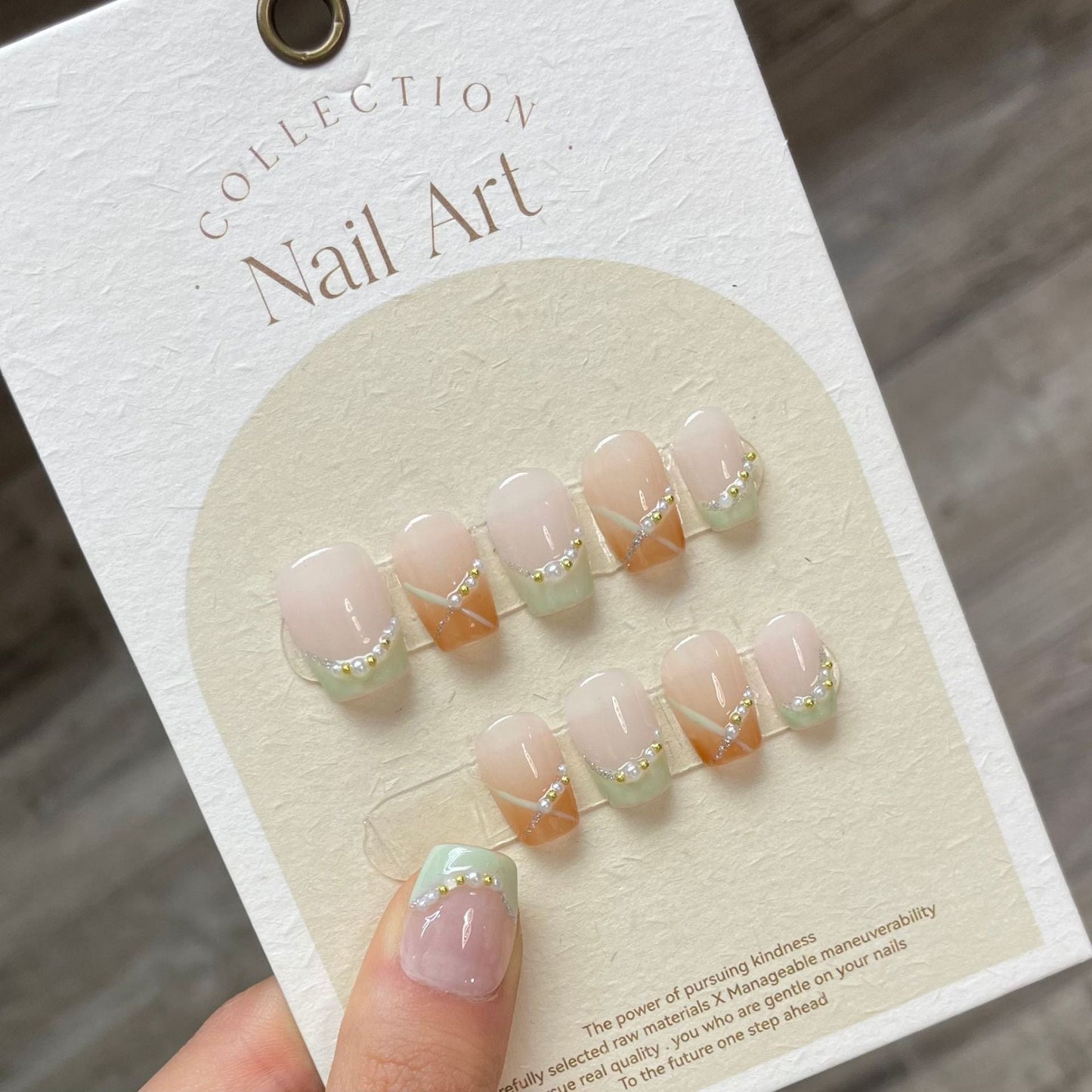 1022- Handmade press on nails fake nails removable