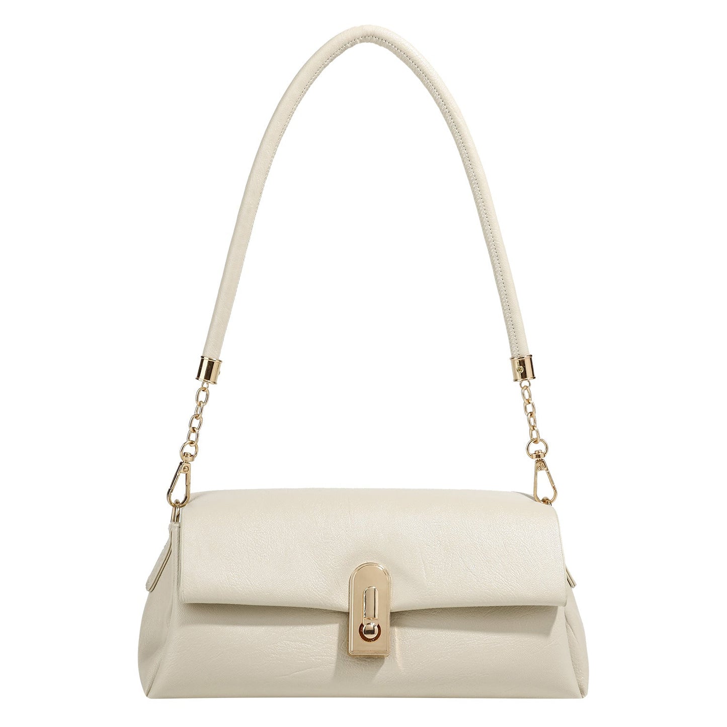 Small beige shoulder bag, bag women glacier white armpit bag, commuter top handle bag, versatile hobo bag for women
