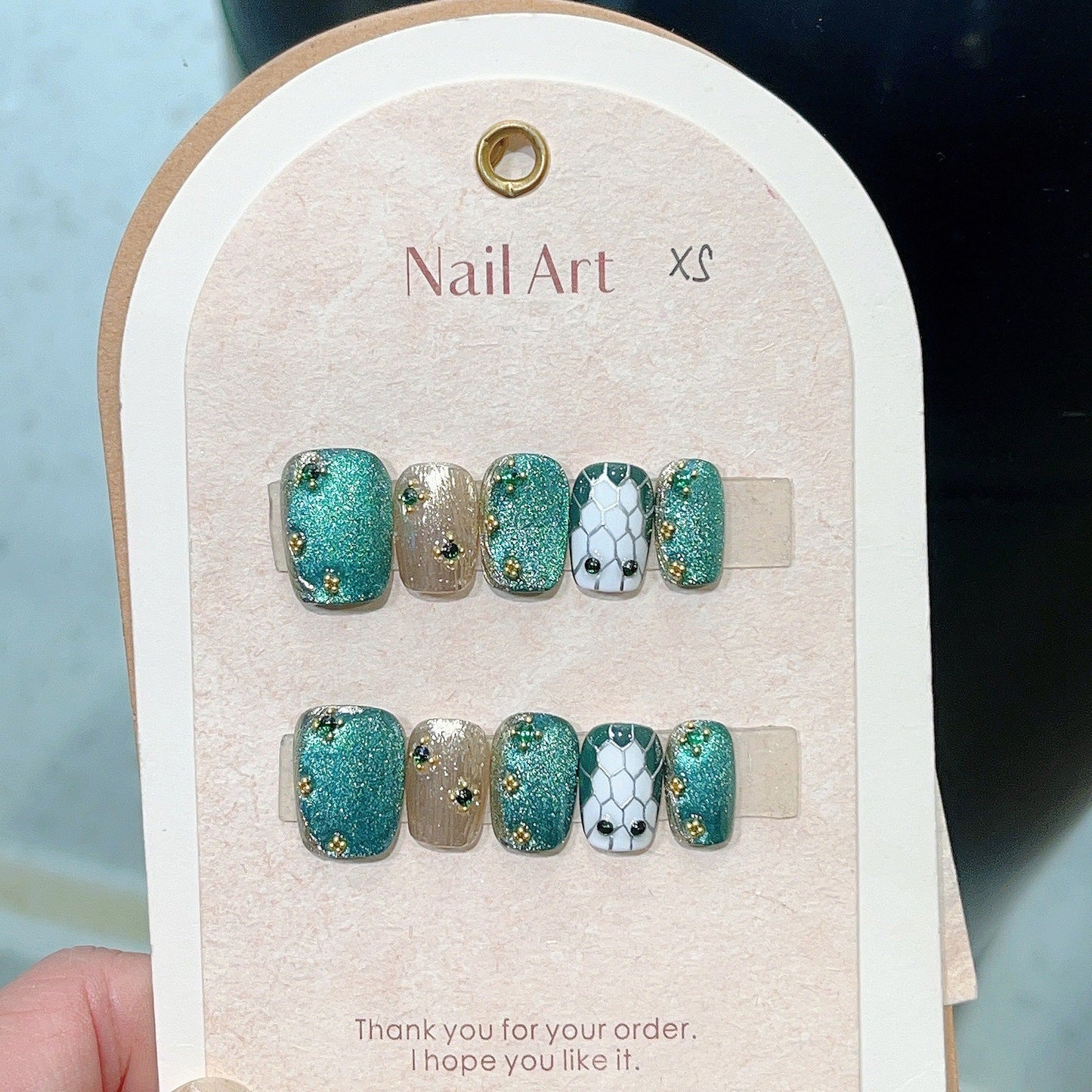 0951- Handmade press on nails fake nails removable