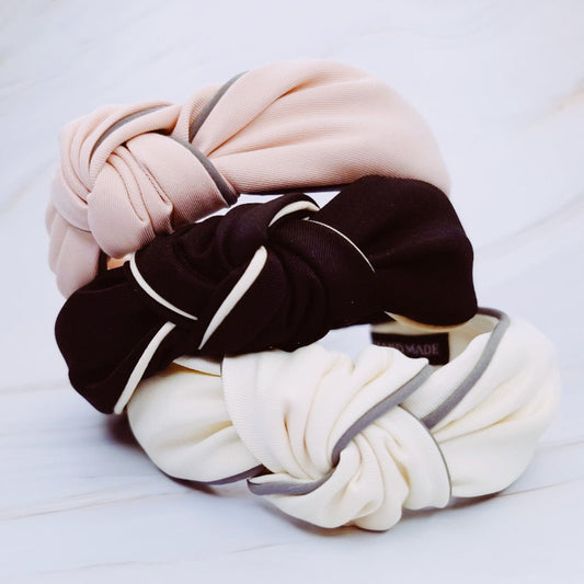 Piped Border Preppy Headband