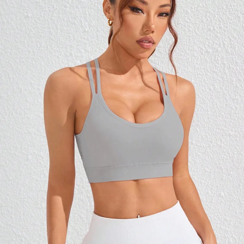 Yoga Sports Bras Push Up Gym Crop Tops