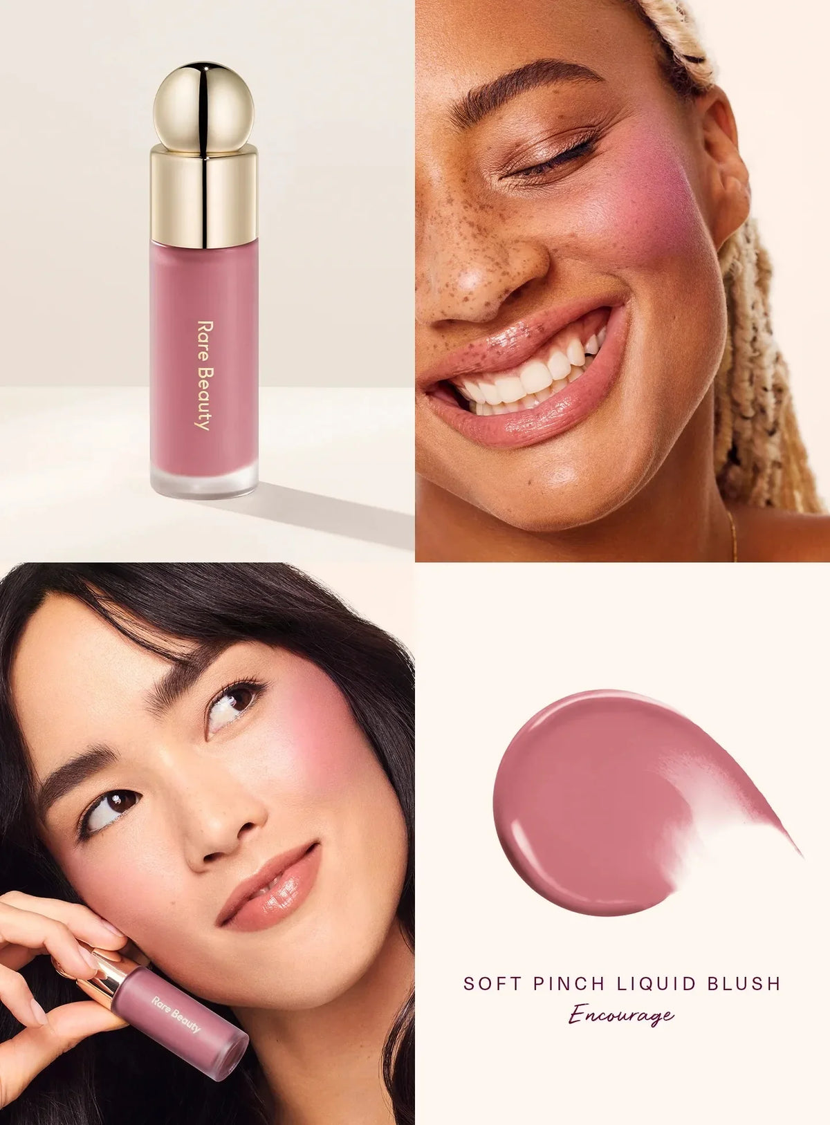Rare Beauty Soft Pinch Matte Bouncy Cushiony Cream-to-powder Blush Airy And Lightweight Soft Pinch Liquid Blush Natural Flush