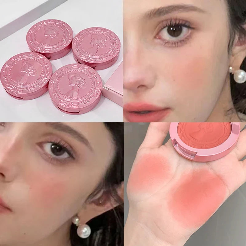 Three dimensional relief mist Color blush natural tender delicate hold makeup low saturation female blush cream