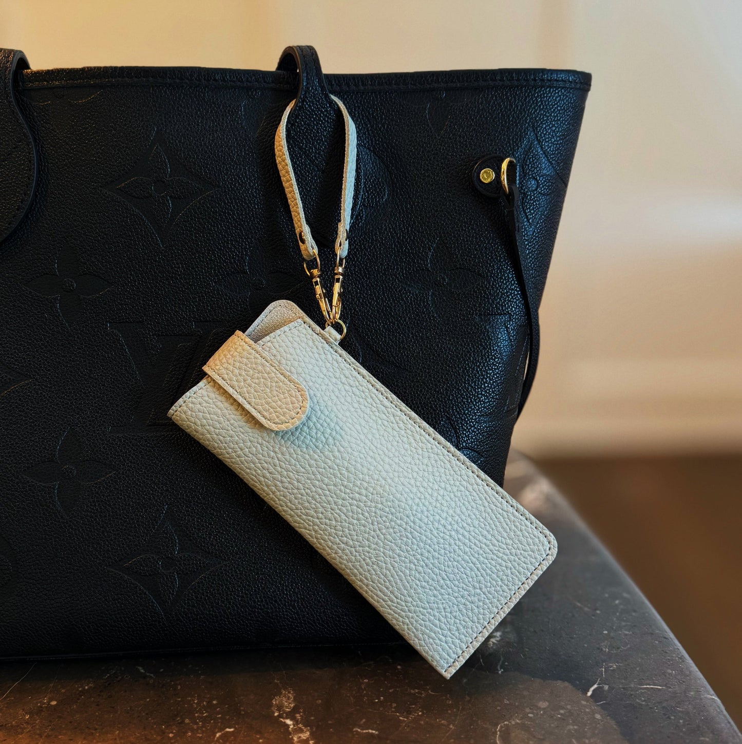 Simply Button Up Glass Case Bag Charm