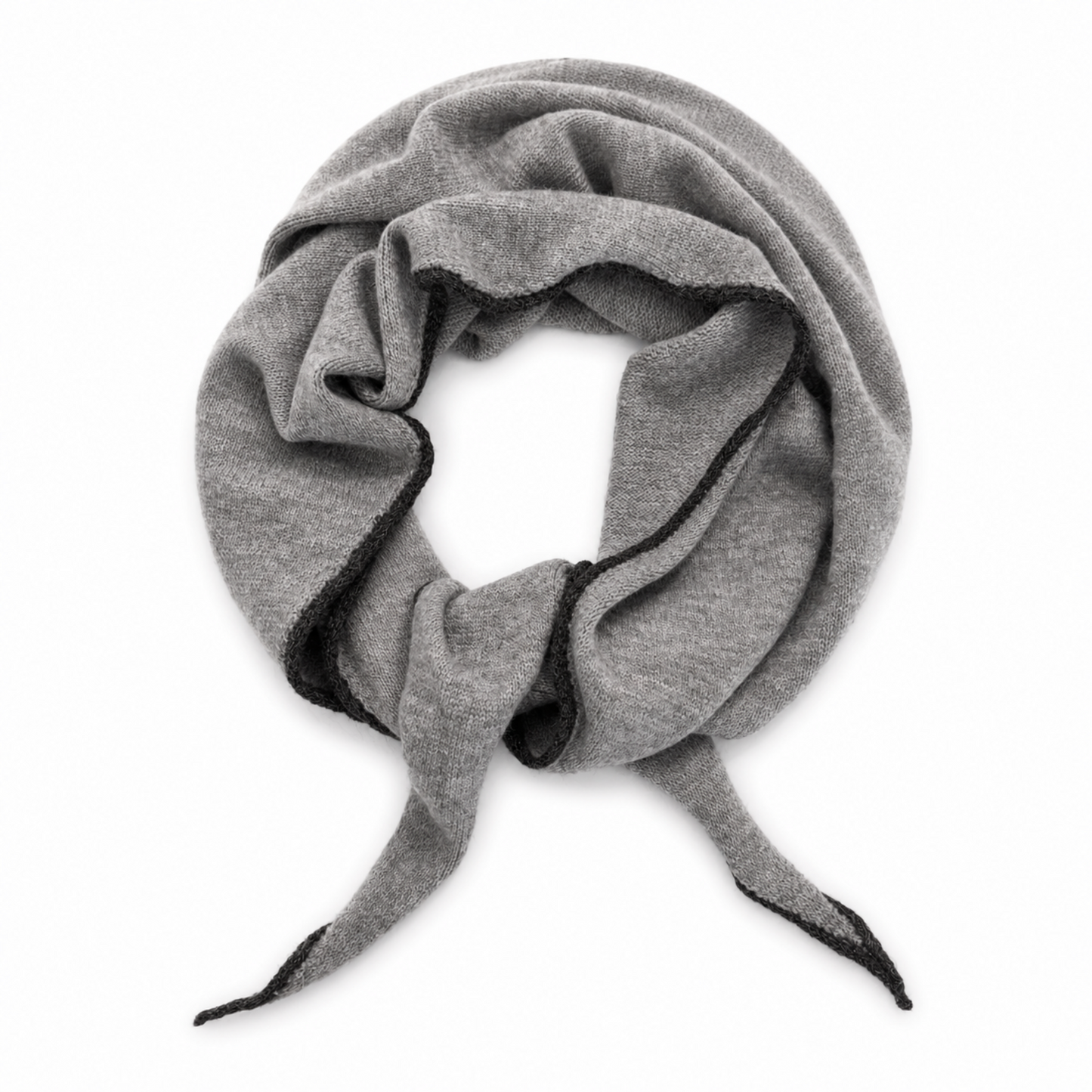 Slim Minimalist Knit Scarf – Two-Tone & Striped