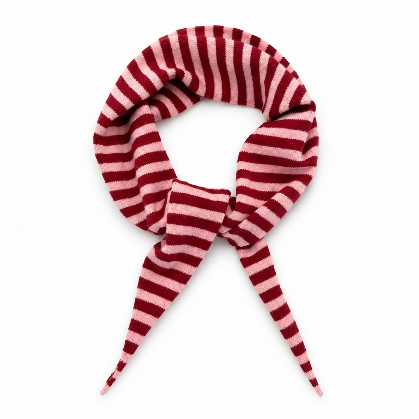 Slim Minimalist Knit Scarf – Two-Tone & Striped