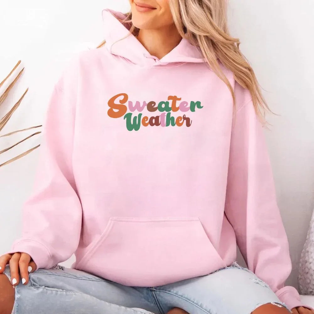 Sweater Weather Fall Vibes Hoodie