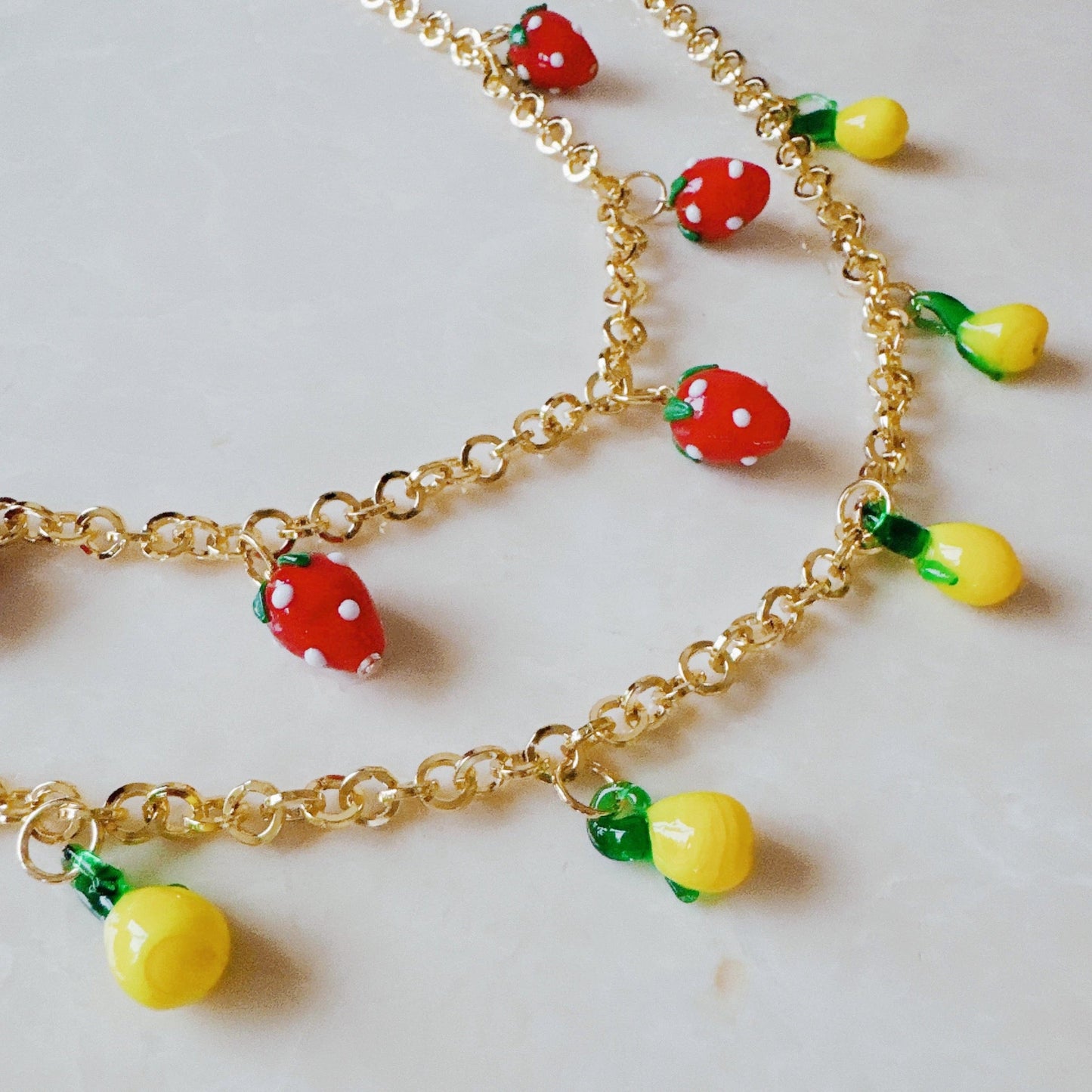 Sweet Strawberry Drops Bag Charm