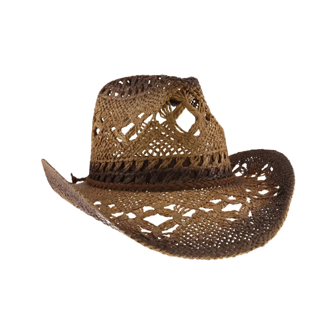 C.C Ombre Open Weave Cowboy Hat