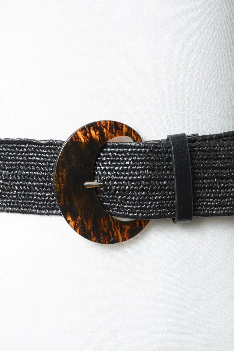 Basketweave Stretch Belt – Textured Waist Cincher