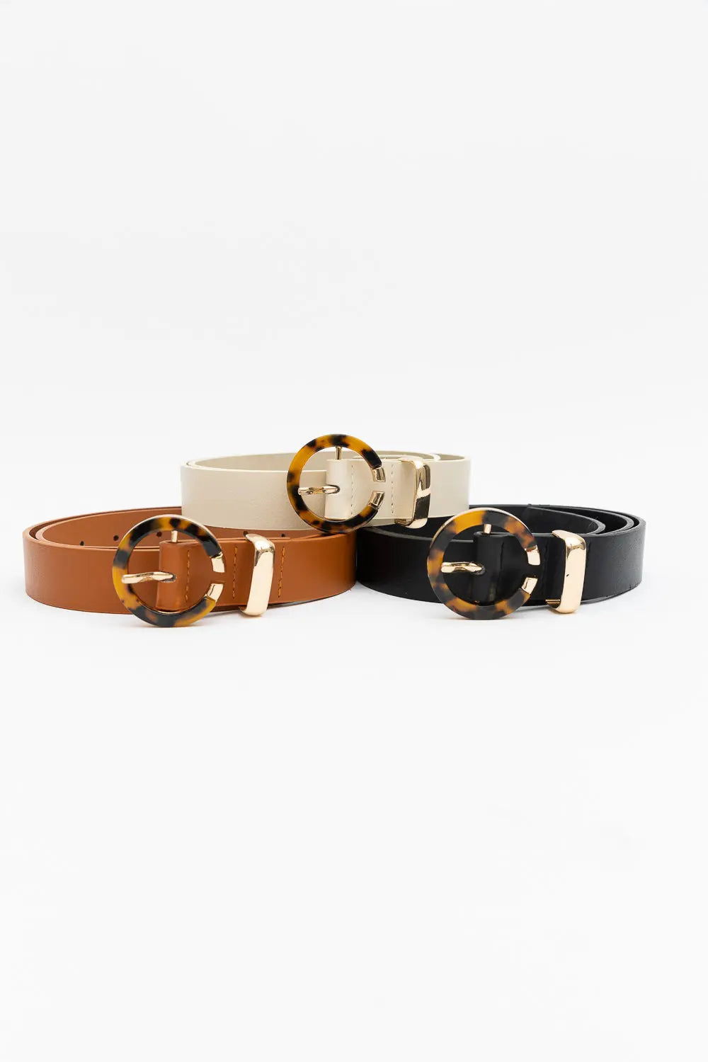 Tortoiseshell O-Ring Belt – Retro-Chic Adjustable Strap