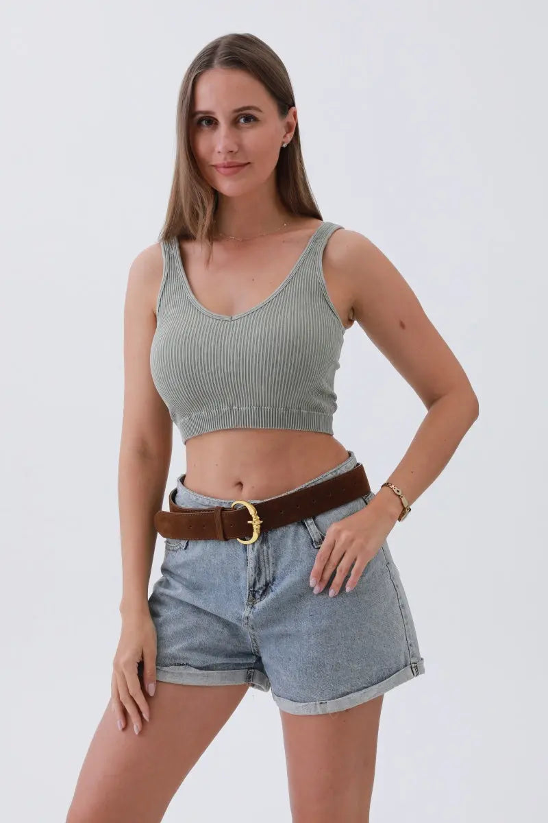 Chic Modern Suede Belt – Gold Circle Buckle for Effortless Style ✨💫
