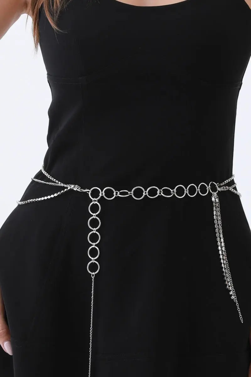 Triple-Layer Rhinestone Belt – Chain & Tassel Bohemian Glam 🔗