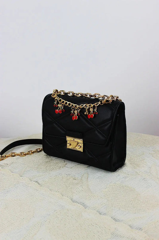 Cherry Charm Crossbody Strap – Adjustable Chain Bag Handle 🍒⛓️