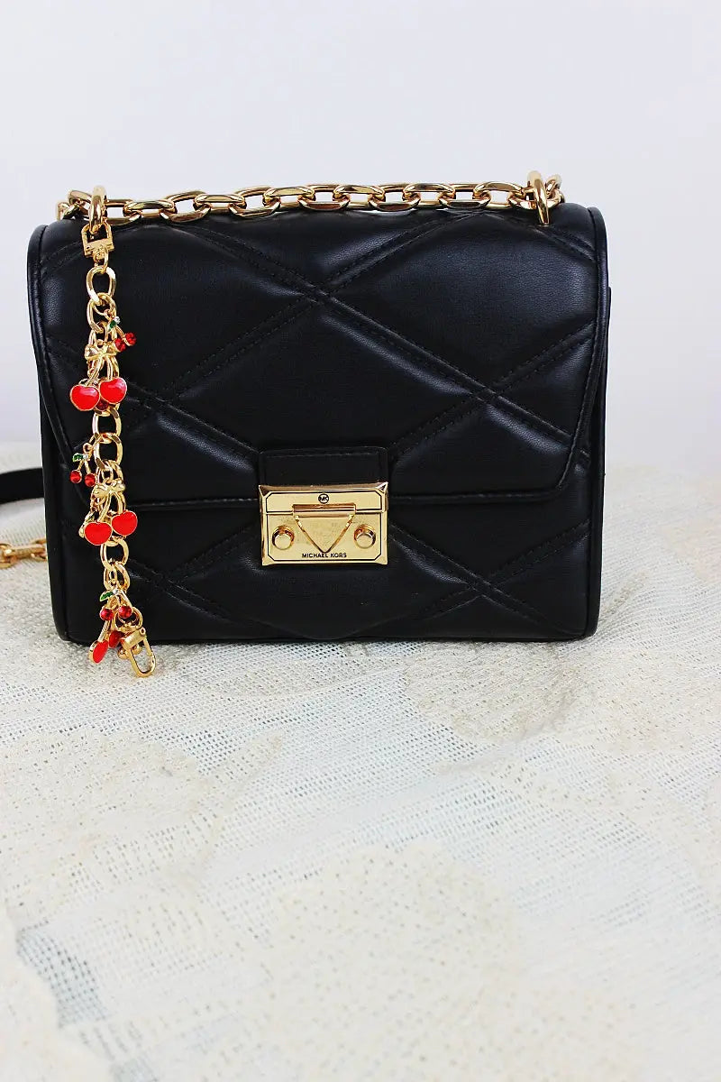 Cherry Charm Crossbody Strap – Adjustable Chain Bag Handle 🍒⛓️
