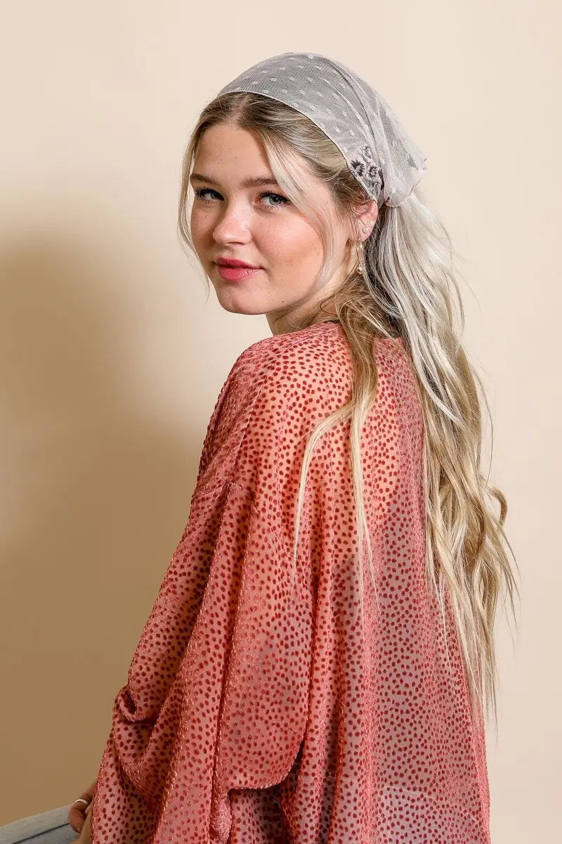 Tulle Lace Poppy Headscarf
