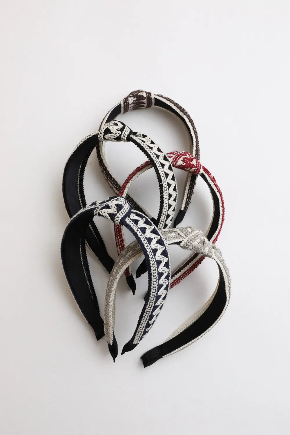 Embroidered Stitch Boho Knot Headband