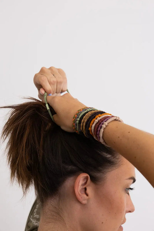 Braided Hair Tie Bracelets – Stackable Boho Set 🌿✨