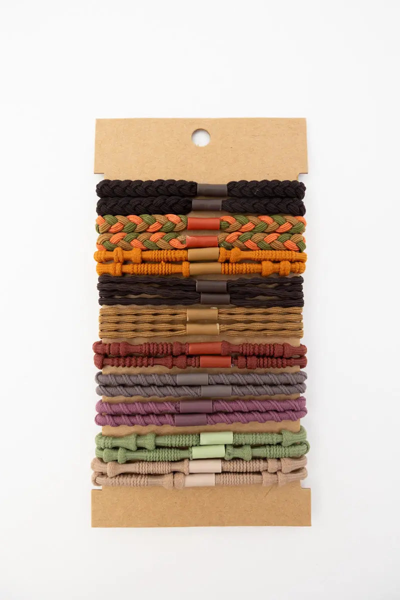 Braided Hair Tie Bracelets – Stackable Boho Set 🌿✨