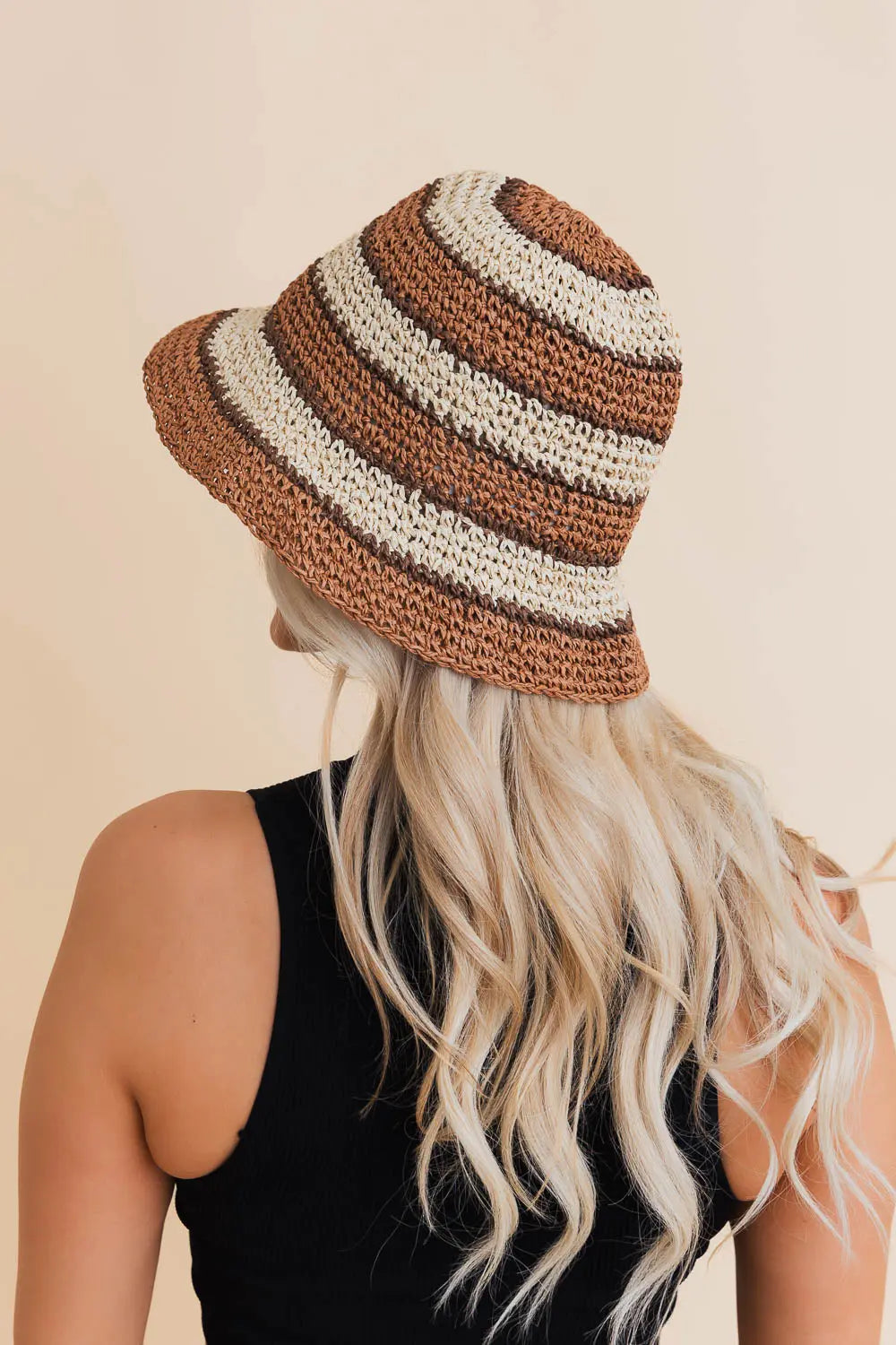 Woven Wonders Striped Sun Weave Hat