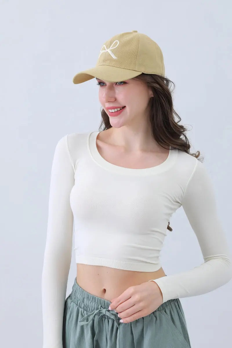Embroidered Bow Ribbon Baseball Cap – Stylish & Chic🎀⚾️