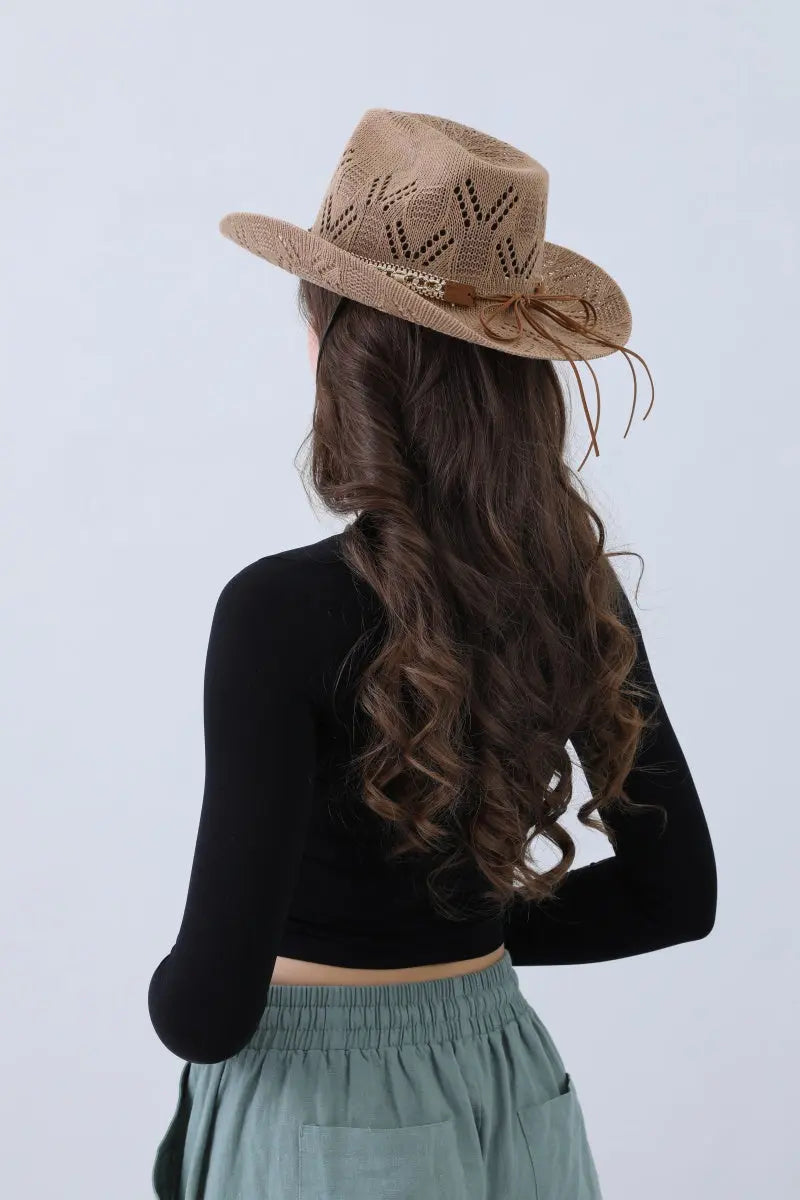 Turquoise Statement Cowboy Hat – Bold Cutout Artistry🌵✨