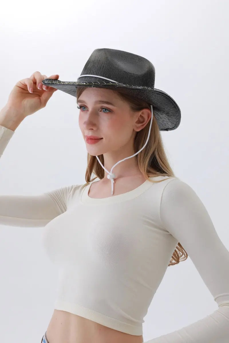 Glow-in-the-Dark Cowboy Hat – Wild West Light-Up Party Hat 🤠✨