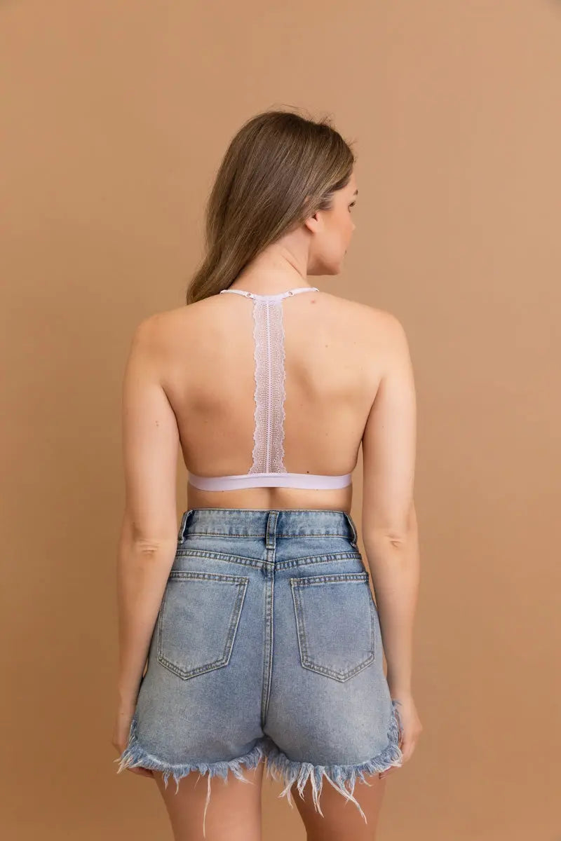 Whisper Lace T-Back Bralette