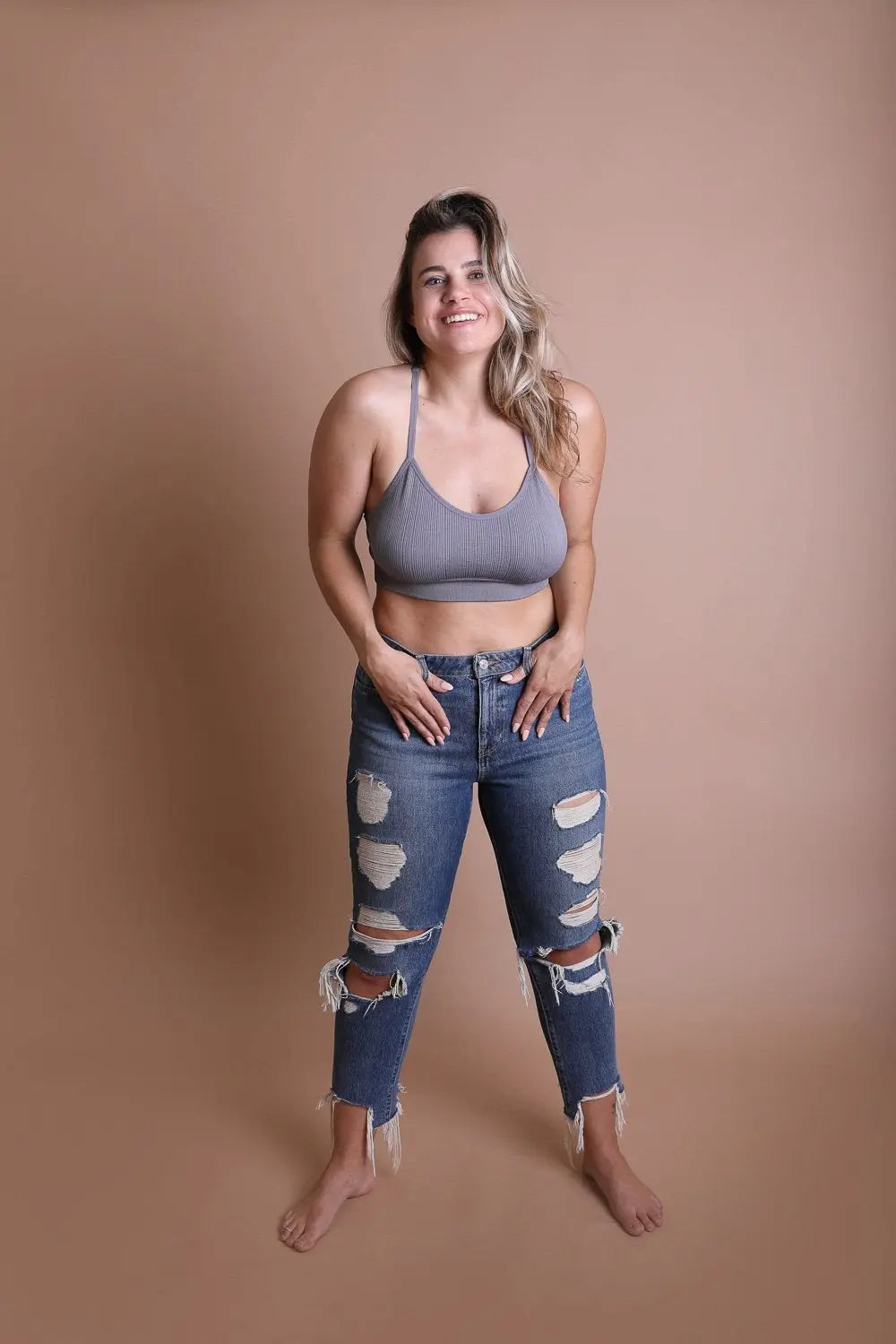 Tattoo Back Bralette – Embroidered Mesh Racerback Style