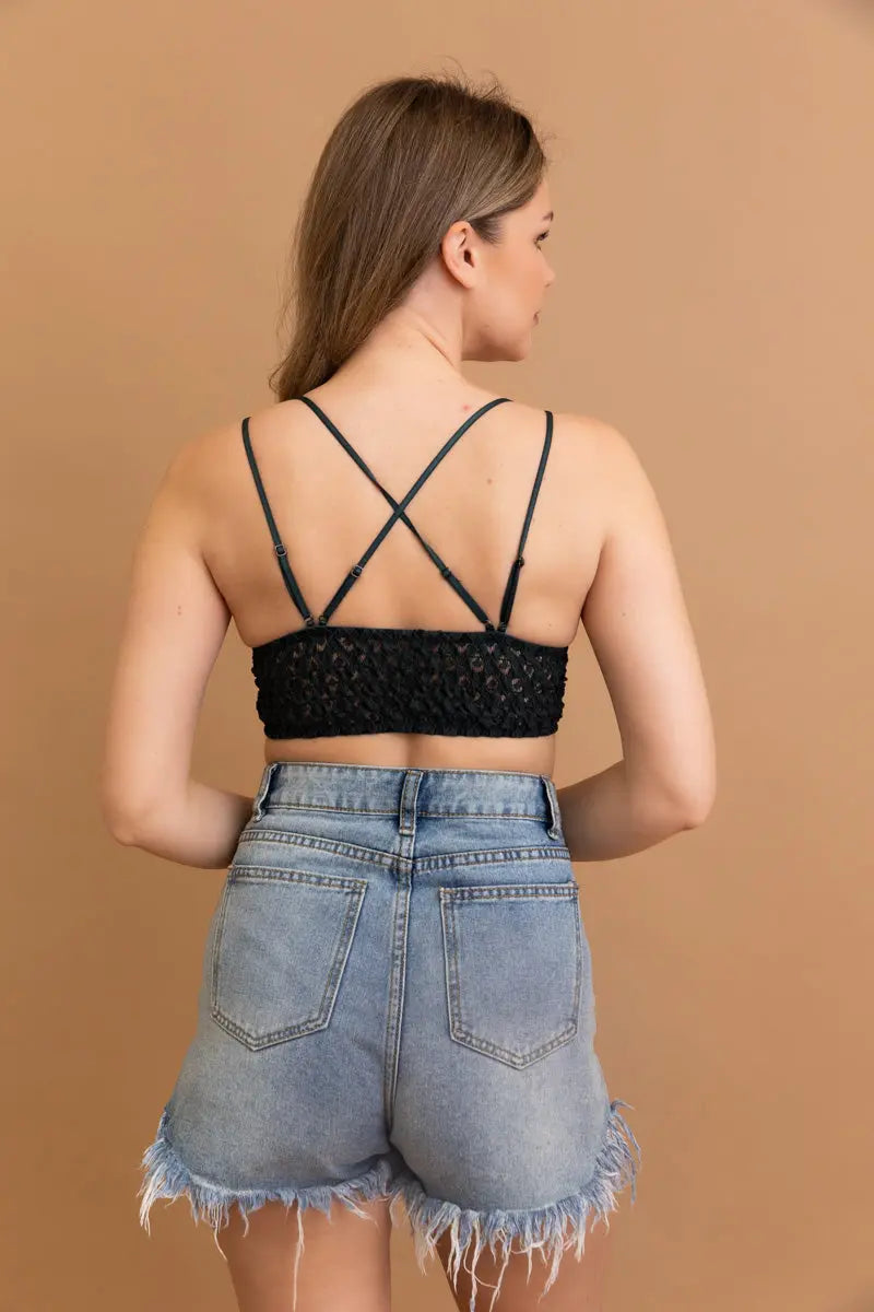 Crochet Lacey Charm Padded Bralette