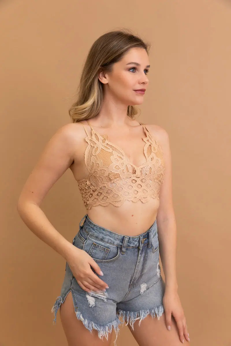 Crochet Lacey Charm Padded Bralette