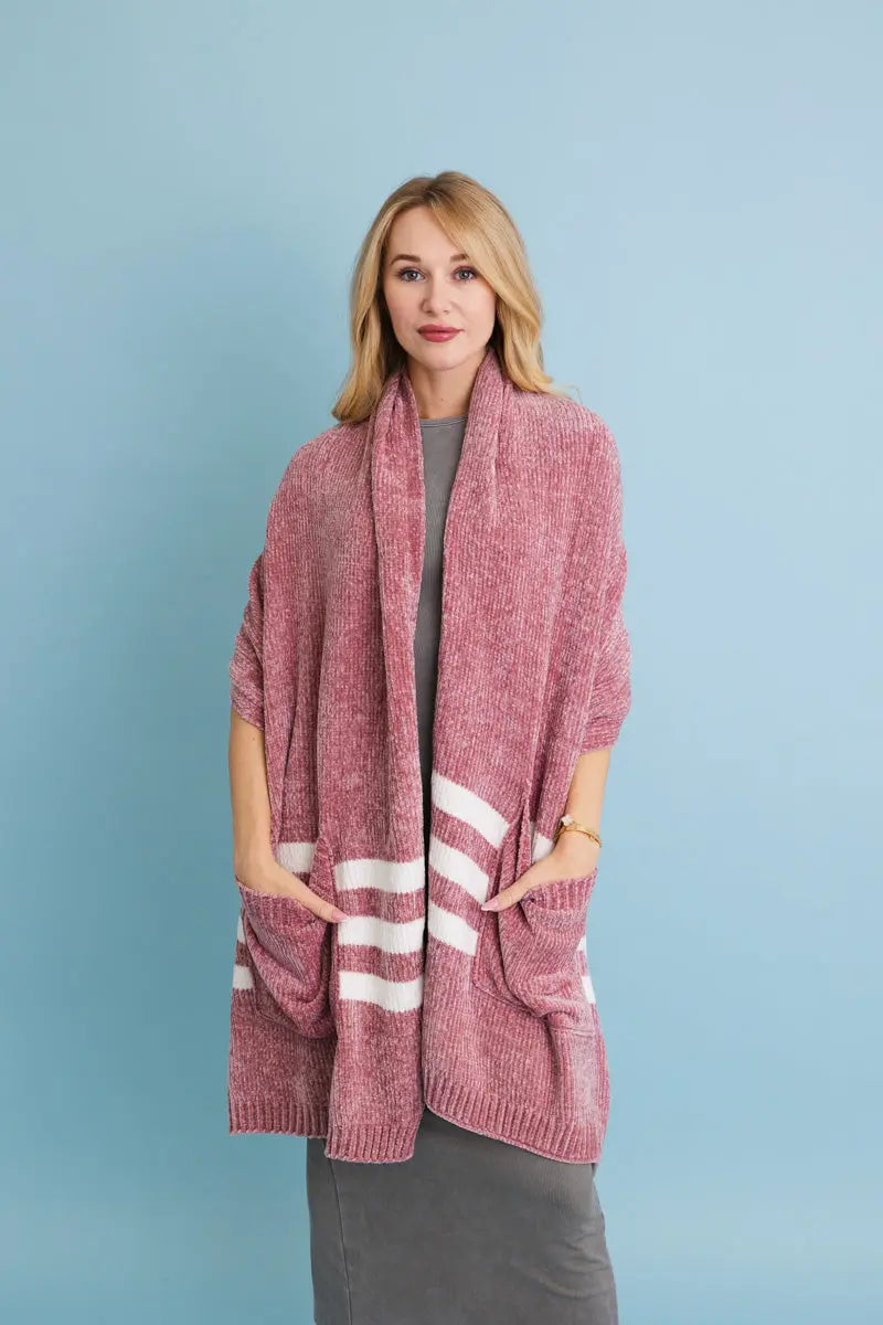 Chenille Pocket Scarf - Soft Comfort with Handy Pockets 🧣