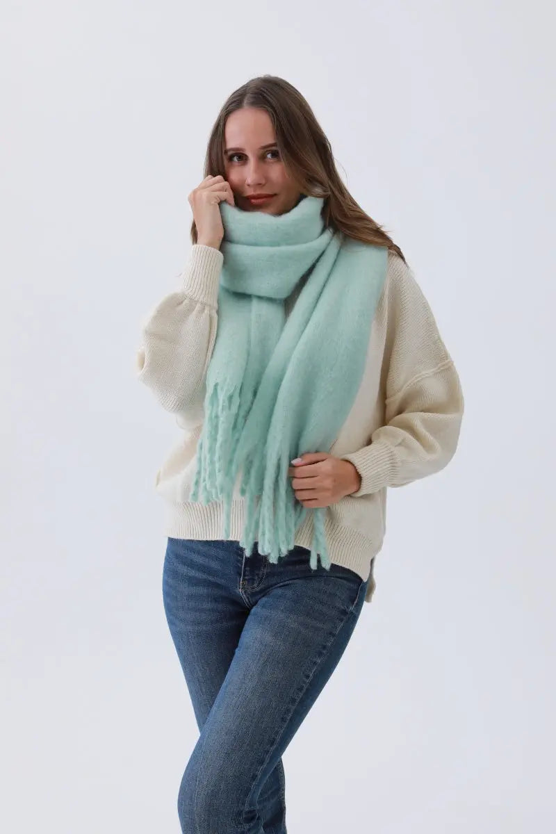 Classic Tassel Knit Scarf – Bestselling Winter Essential❄️✨