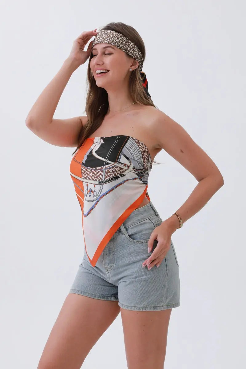 Ruby Retro Bandana – Luxe Silk & Vintage Edge