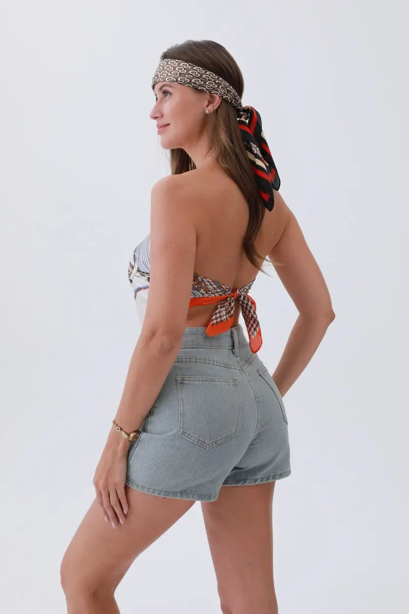Ruby Retro Bandana – Luxe Silk & Vintage Edge