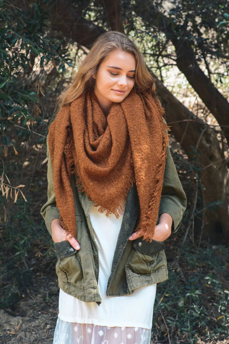 Luxury Mohair Square Scarf – Cozy & Elegant Wrap