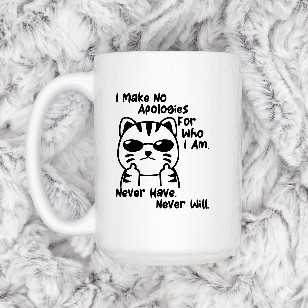 Funny Cat Coffee Mug – Ceramic 11 oz Microwave Safe Sassy Quote Mug