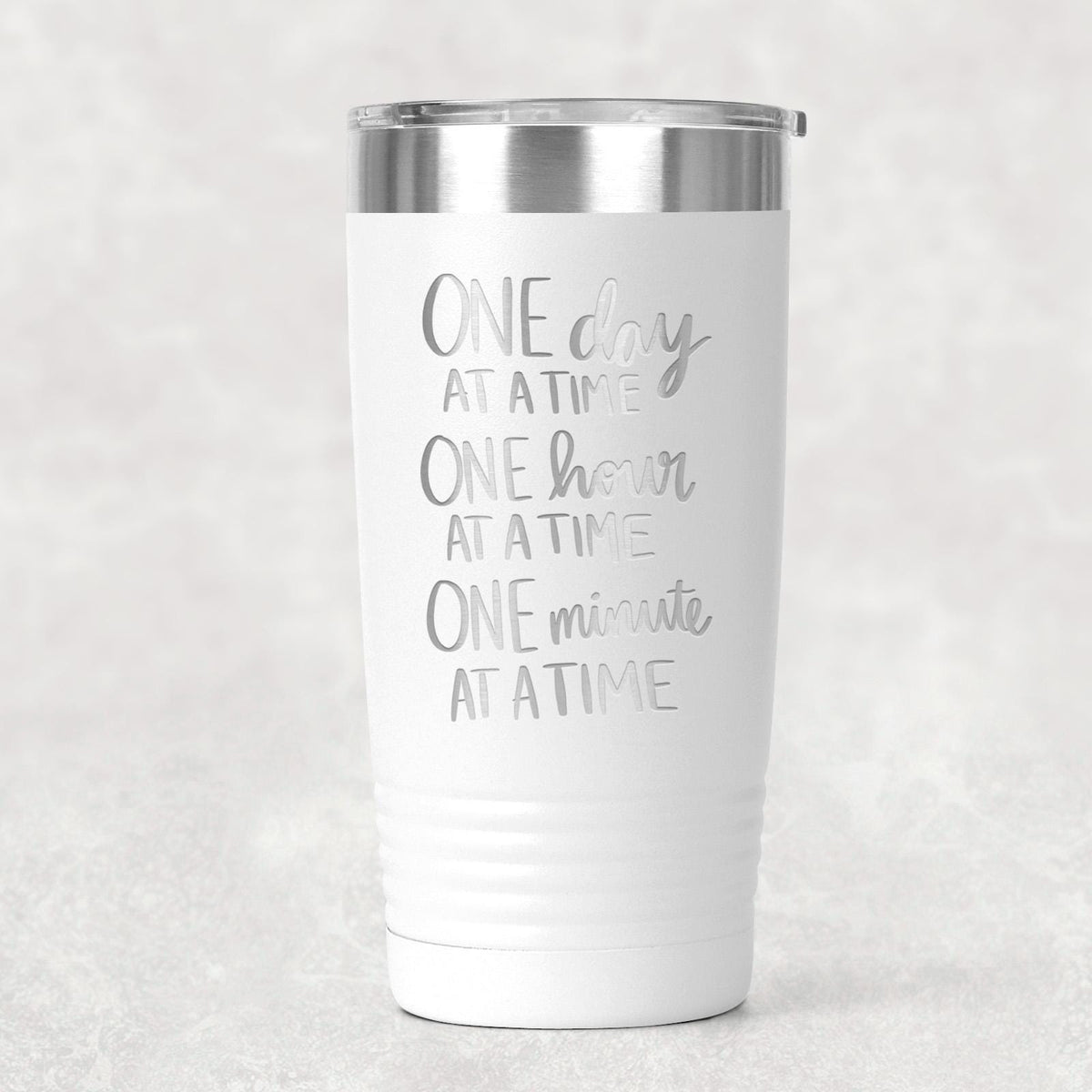 Inspirational Stainless Steel Tumbler – Double Wall Insulated 20 Ounce Cup