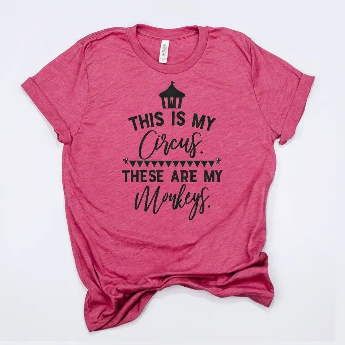 Funny Mom Shirt - Cute Mom Tee With Humorous Circus Monkeys Quote